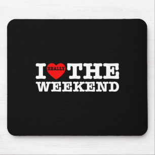 I Love Heart Weekend Funny Camping Couple Gifts Va Mouse Pad