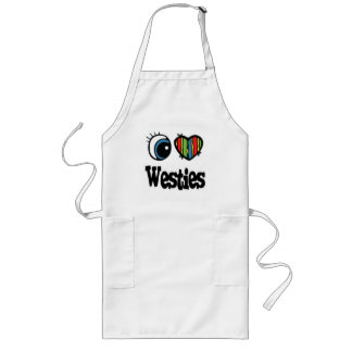I Love (Heart) Westies Long Apron