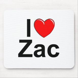 I Love (Heart) Zac Mouse Pad