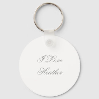 I Love Heather Keychain