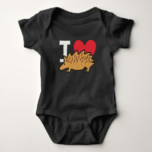 I Love Hedgehogs Baby Bodysuit