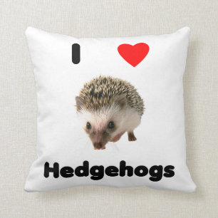 I love hedgehogs throw pillow