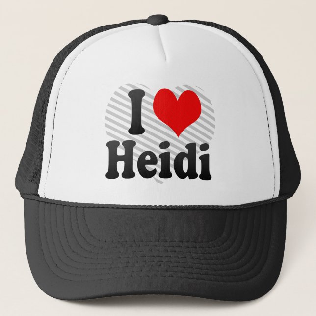 I love Heidi Trucker Hat (Front)