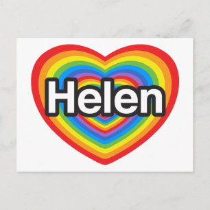 I love Helen. I love you Helen. Heart Postcard