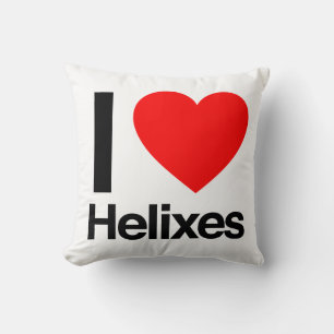 i love helixes throw pillow