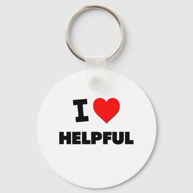 I Love Helpful Keychain (Front)