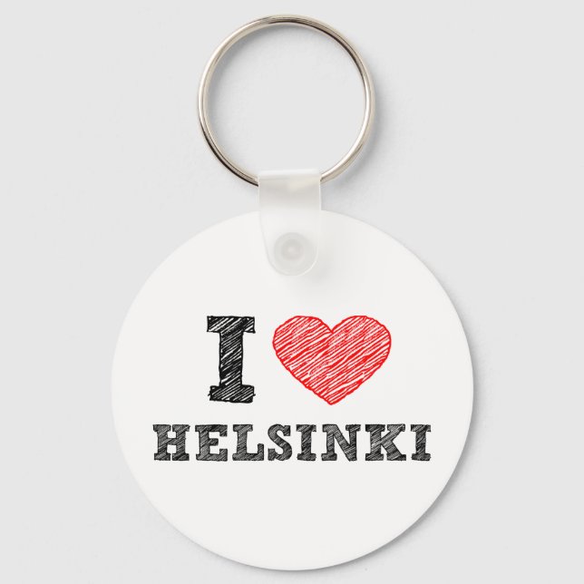 I Love Helsinki Keychain (Front)