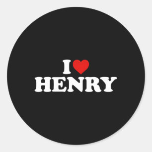 I Love Henry He Classic Round Sticker