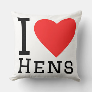 I love hens throw pillow