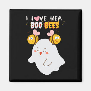 I Love Her Boo Bees Funny Halloween Couple Husnd B Magnet