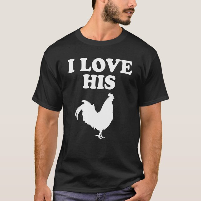 I Love Her Kitty Cat I Like His Rooster Matching C T-Shirt (Front)