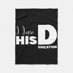 I Love Her P I Love His D Dedication Couples Match Fleece Blanket