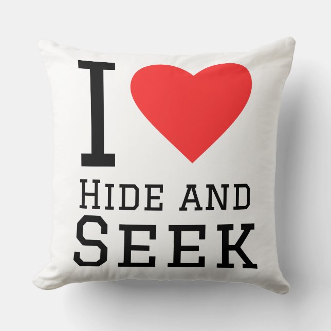 I love hide and seek  throw pillow (Front)