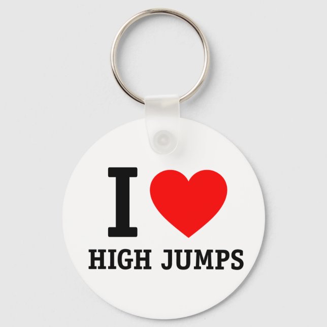 I Love High Jumps Keychain (Front)