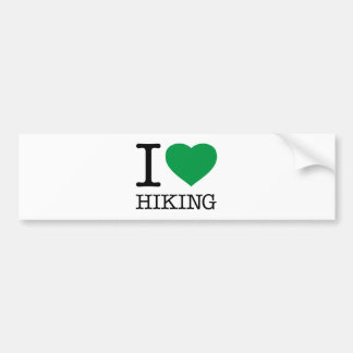 I LOVE HIKING BUMPER STICKER