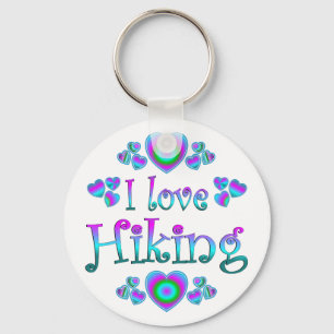 I Love Hiking Keychain