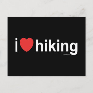 I Love Hiking Postcard