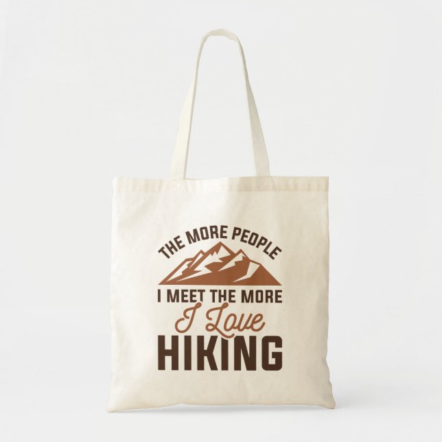 I Love Hiking Tote Bag (Front)