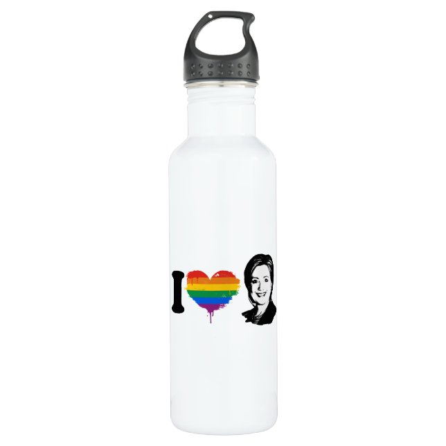 I LOVE HILLARY PRIDE --.png 710 Ml Water Bottle (Front)