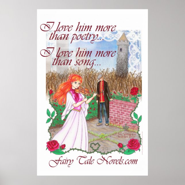 I love him more than poetry: Fish and Rose poster (Front)