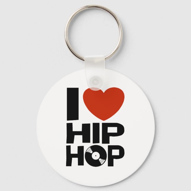 I Love Hip Hop Keychain (Front)