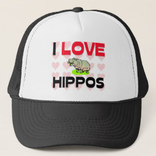 I Love Hippos Trucker Hat