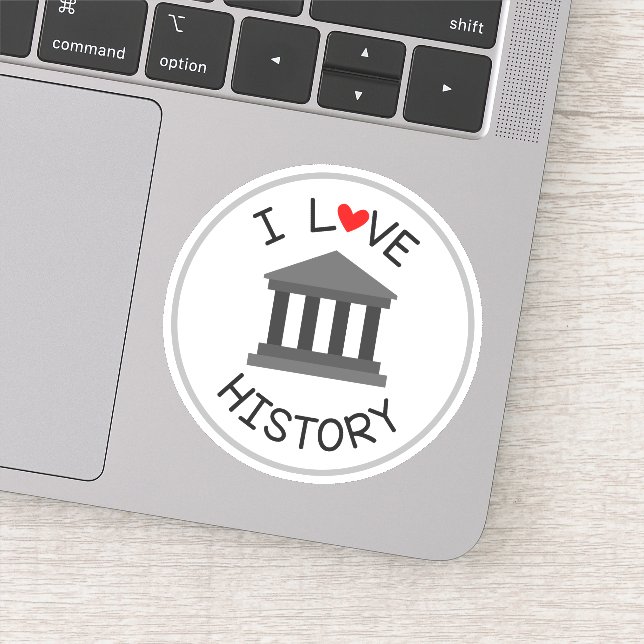 I Love Histoire École Die Cut Sticker Decal (Détail)