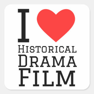 I love historical drama film square sticker