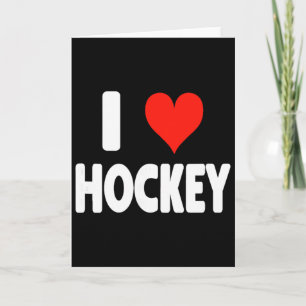I Love Hockey - Heart Goalie Forward Hockey Mom Da Card