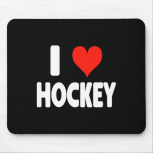 I Love Hockey - Heart Goalie Forward Hockey Mom Da Mouse Pad