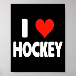 I Love Hockey - Heart Goalie Forward Hockey Mom Da Poster