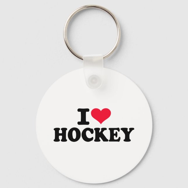 I love Hockey Keychain (Front)