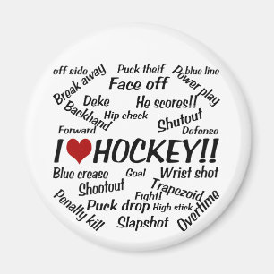I Love Hockey Magnet