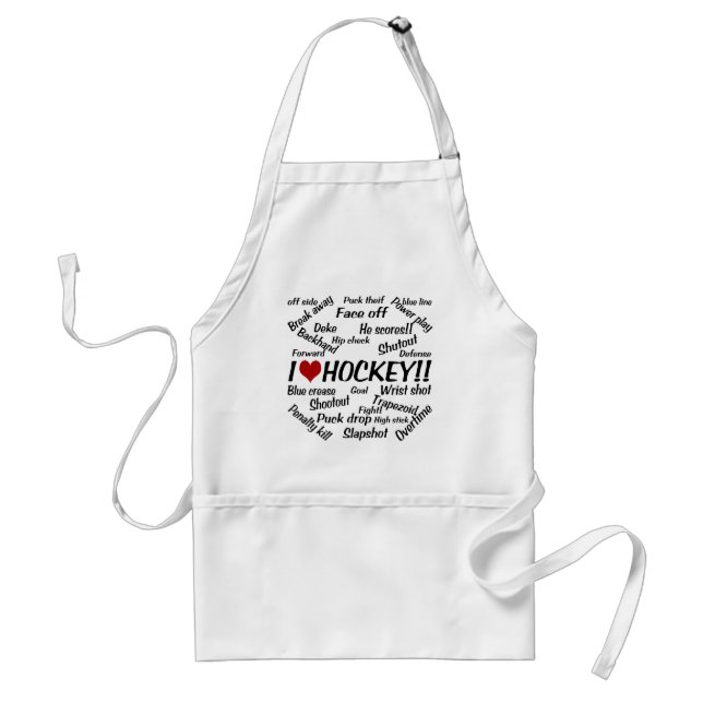 I Love Hockey Standard Apron (Front)