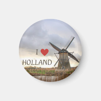 I love Holland Windmills Photomagnet Magnet