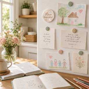 I Love Homeschool Floral Magnet