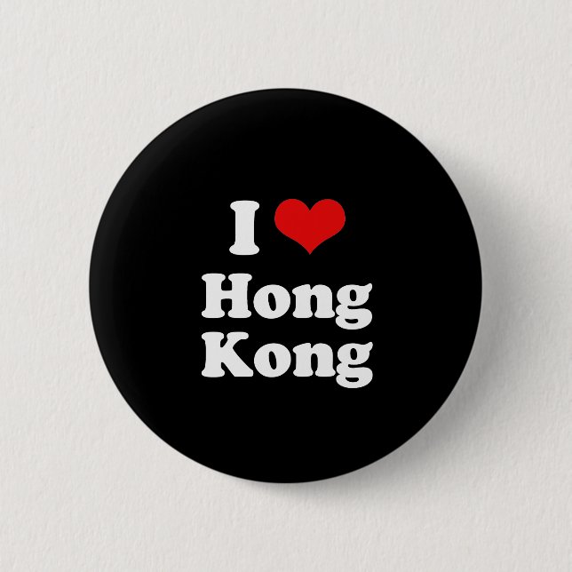 I LOVE HONG KONG 2 INCH ROUND BUTTON (Front)