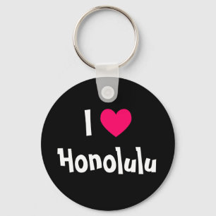 I Love Honolulu Keychain
