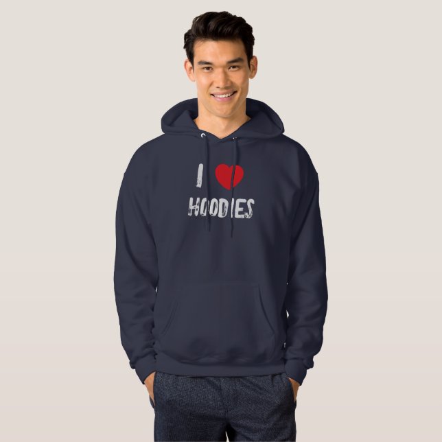 I Love Hoodies T-Shirt (Front Full)