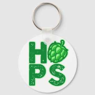 I Love Hops In Craft Beer Keychain