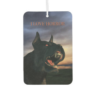 I Love Horror. Big, black dog Air Freshener
