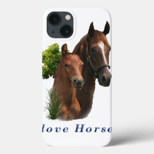 I love horses iPhone 13 case
