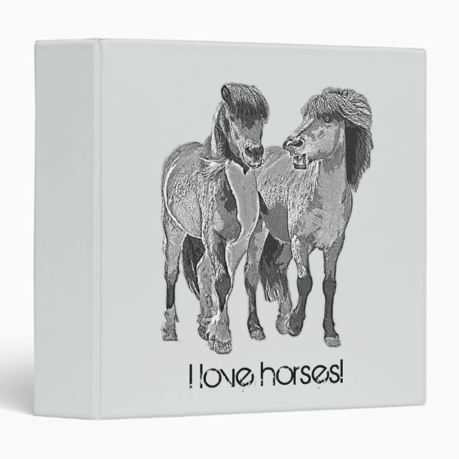I love horses! Cute Icelandic ponies Binder (Front/Spine)
