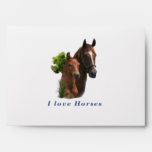 I love horses envelope (Front)