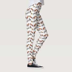 I Love Horses Equine Art Leggings