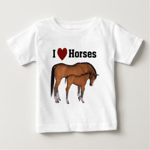 I Love Horses Infant Wear Baby T-Shirt