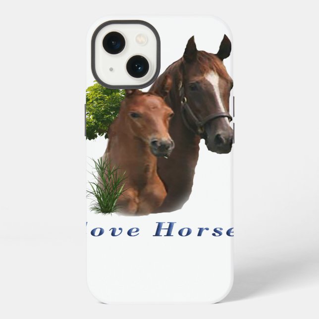 I love Horses iPhone Case (Back)