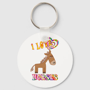 I LOVE HORSES KEYCHAIN