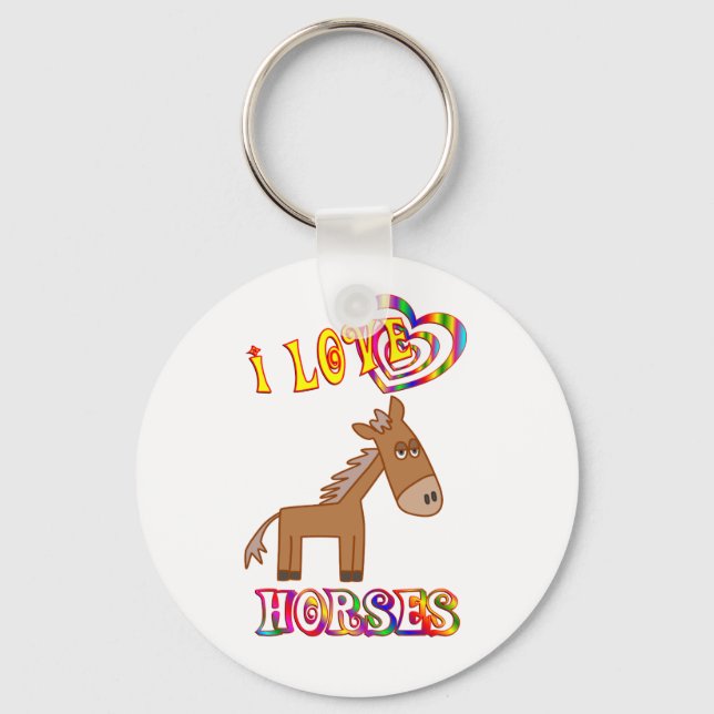 I LOVE HORSES KEYCHAIN (Front)