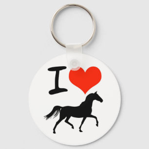 I Love Horses Keychain